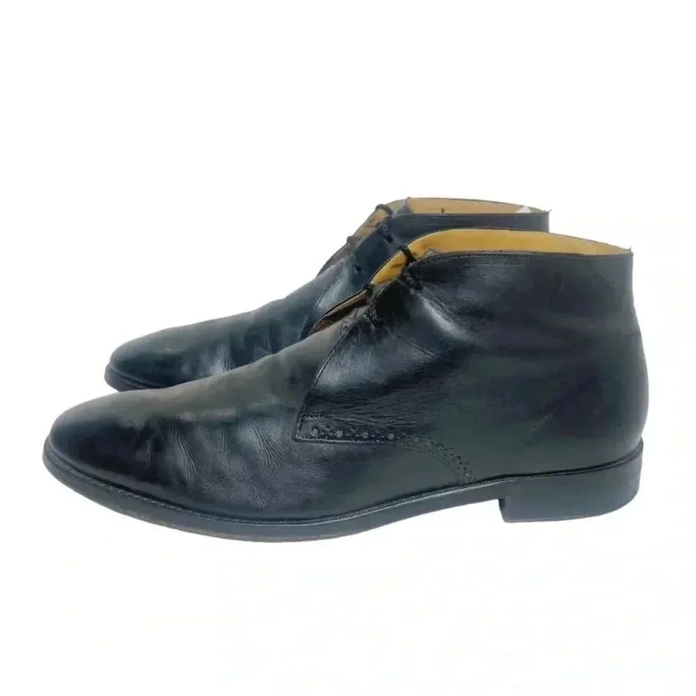 Cole Haan Men's Cambridge Chukka Boots Black Leather Size 11.5